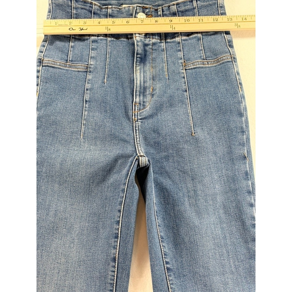 We The Free High Rise Flare Jeans Size 27 Blue Bell Bottom Denim - Picture 4 of 9